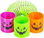 The Dreidel Company Halloween Coil Spring, Pumpkin Jack-O-Lantern Circle Shaped Coils, Neon Colors Magic Spring Toy, Party Favor for Kids, 1.4" Inches (35mm) (96-Pack)