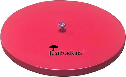JustForKids Wooden Detachable Kids Cleaning Set - Duster, Brush, Mop, Broom and Hanging Stand Play - Housekeeping Kit - STEM Toys for Toddlers Girls & Boys, Total 6 Pieces,Multi Color,10071