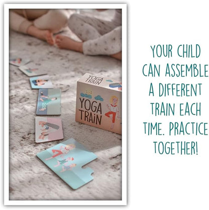 YOGi FUN - Yoga Train Game, Mindfulness Cards for Kids and Adults, Fun Game, Family Yoga Game