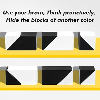 Brain Teaser Puzzles, Wooden Blocks Logic Game with 80 Challenges for Kids, Teens & Adults - IQ Test Mind Puzzle Toys, Perfect Birthday Gifts & Stocking Stuffers for Boys & Girls
