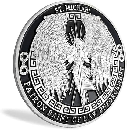 The Archangel Michael Challenge Coin Police Military Hero's Coin (Single Coin)