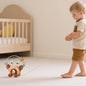 Pull Along Walking Toys. Wooden Crab Push and Pull Toy with Bead Maze, Wire Roller Coaster. Montessori Early Development Toy for Babies and Toddlers