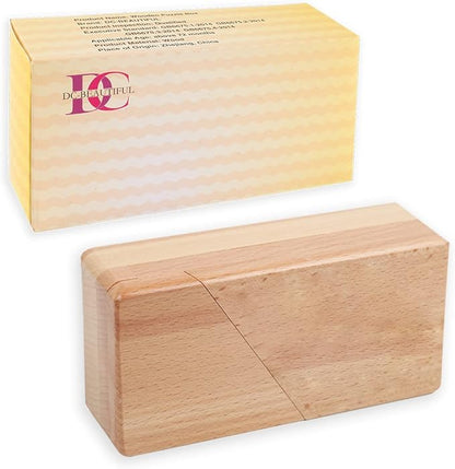 DC-BEAUTIFUL Impossible Puzzle Box 3D Brain Teaser Toy, Original Color Surprise Wooden Magic Box Gift Secret Box for Party Favor Birthday