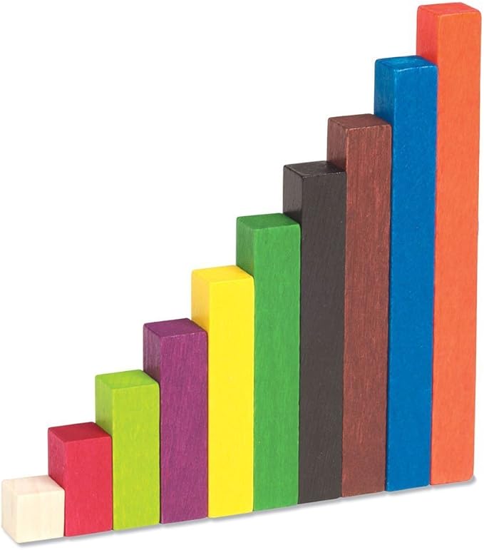 Learning Resources Cuisenaire Rods Small Group Classroom Set, Math class, Teacher aids, 155 Piece Wood Set