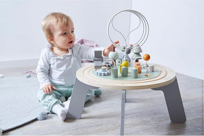 Janod J04402 Sweet Cocoon Wooden Activity Multi-Play Table Toddlers – Fine Motor Development – Non-Slip Feet – Water Painted and FSC Certified – Suitable for Age 1 Year and Above