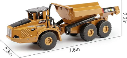 1/50 Scale Diecast Articulated Dump Truck, Metal Engineering Vehicle Construction Models Toys for Kids (Articulated Dump Truck)