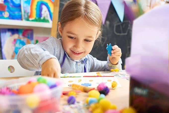 Olly Kids Arts and Crafts Supplies for Kids Girls 4 5 6 7 8 9 10 11 & 12- Ultimate Crafting Supply Carboodle in Portable 3 Layered Plastic Art Box