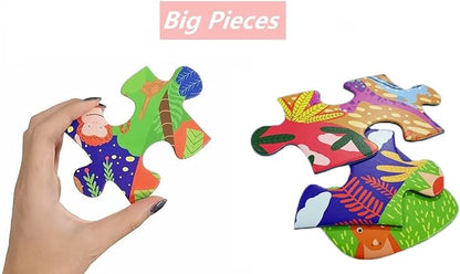Floor Puzzles for Kids Ages 3-5, 4-6, Big Pieces Jumbo Puzzles Colorful Animal Shaped Puzzle Learning Educational Toys Games Gifts for Children(Dolphin-36 Pieces)