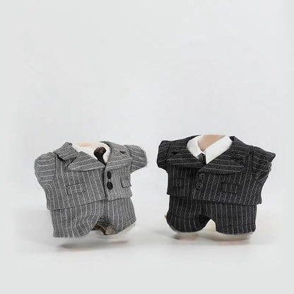 Four-Piece Suit for Doll 17cm/6.7in, Doll Clothes Set ,Soft Premium Fabric Dress Up Accessories Suit (Black Suit Set)