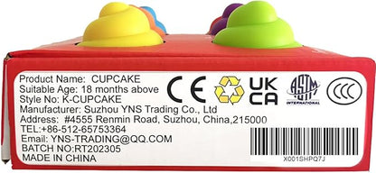 Cupcake Toy Toddler Toy Learning Colors and Shape-Shape Sorting Toys for Toddlers-Geometry Manipulatives Toddler Sensory Toys for Kids 1-3 - Child Montessori Toys for 18 Month Old Girls Boys