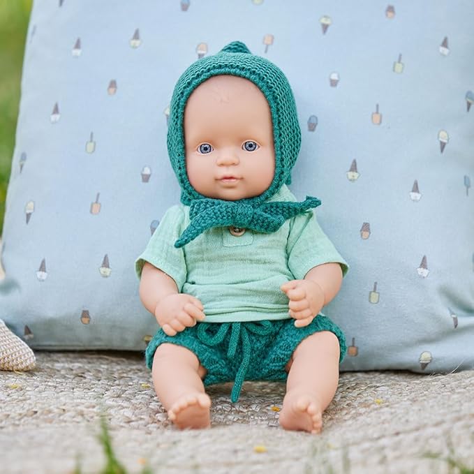 Miniland Doll 12 5/8'' Caucasian Boy (Polybag) - Made in Spain, Anatomically Correct, Quality, Inclusion