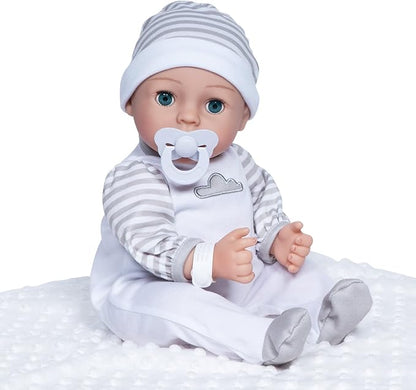 Adora Adoption Babies Collection, 16” Baby Doll with Complete 9-Piece Accessories Includes: Pacifier, Hospital Bracelet, Diaper and More! Birthday Gift for Ages 3+ - Baby Beloved
