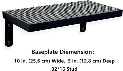 Wooden Display Shelves for Building Bricks – 2‑Pack Floating Wall-Mounted For Lego Minifigure Helmet 75328 75277 75327 75304 75429 75415 75349 76285 75276 75274 76165 75343 75408 76251 75351