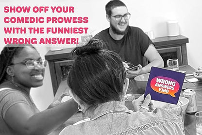 Wrong Answers Only: The Ultimate Adult Party Game – A Fun, Competitive Group Guessing Game for 8 Players, Ages 14 and Up – Perfect for Game Nights