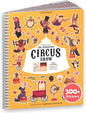Cupkin Circus Show Activity Set for Kids, Side by Side Sticker Collection, Toddler Travel Essentials, 300+ Circus-Themed Stickers + 8 Play Scenes and Coloring Pages, Small Activity Pack