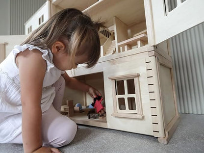 Plan Toys Victorian Dollhouse Accessosry - Basement Floor (7338)| Sustainably Made from Rubberwood and Non-Toxic Paints and Dyes