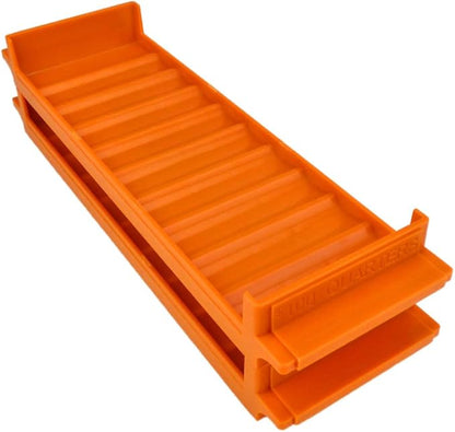 Rolled Coin Plastic Storage Tray, Quarters, Orange (5 Trays)
