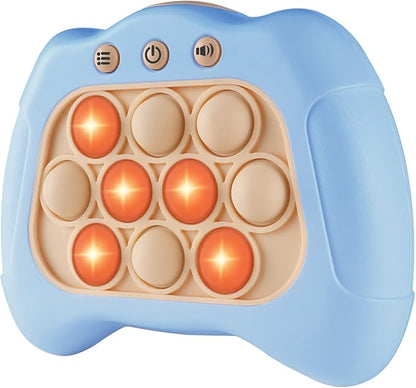 Pop The Target! Handheld Speed Push Game Machine: A Fun Multiplayer Game for Family. Sensory Fidget Toy Christmas Toys Gifts for 6 7 8 9 10 11 12 Years Old Kids Road Trip Car Games Light Blue