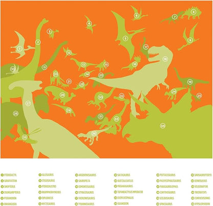 Crocodile Creek 100-Piece Jigsaw Puzzle for Kids Ages 5 and Up - Fun and Educational Table or Floor Puzzles - Storage Canister with Handle - Dinosaurs - 14” x 19” Finished