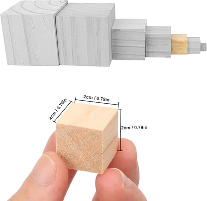 1000 PCS Premium 0.79 Inch Wooden Cubes, Natural Pine Wood Cubes for Crafts, Wood Blocks Ready for Artistic DIY Projects-Unleash Creativity with Blank Wood Blocks