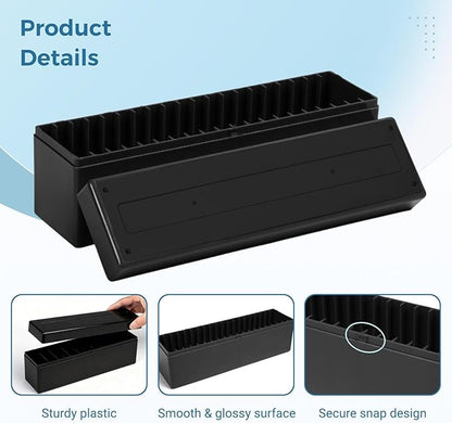 Coin Slab Storage Boxes, 3 Packs Coin Holder Organizer Boxes with 20 Slots, Plastic Coin Storage Cases Set for 60 Coin Slabs, Compatible with PCGS NGC PMGab Coin Holders(Include Boxes Only)