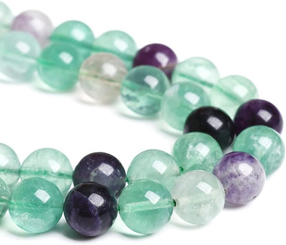 12MM 32PCS Natural Stone Green Fluorite Gemstone Beads for Jewelry Making DIY Bracelet 1 Strand
