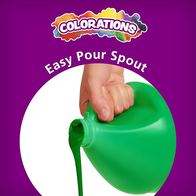 Colorations Paraben-Free Washable Tempera Paint for Kids - 1 Gallon Value Size. Vibrant Black, Non-Toxic and Made in The USA, Classroom Must Haves, Bulk Arts and Crafts Supplies