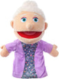 1 Pcs Family Hand Puppets 12 Inch Grandparents, Mom & Dad, Brother & Sister Plush Hand Puppet Toys Role-Play Toy Puppets for Kids Storytelling Imaginative Pretend Play Teaching Preschool(Grandmother)