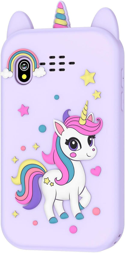 Kids Smart Phone for Girls, Kids Toys Cell Phone 2.8" Touchscreen Toddler Learning Play Toy Phone with Dual Camera, Game, Music Player, 8GB Card Birthday Gifts for Girls Boy Age 4-12 (Purple)