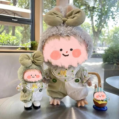 Luxury Chic Doll Clothes Set with Elegant Dress, Shirt, Bow & Necklace - Premium Outfit for Dress Up, Collecting & Gift Giving - Perfect for Kids, Doll Collectors & 18 Dolls (3-17cm)