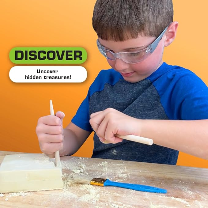 ArtSkills Epic Lab Hidden Treasures Dig Kit - Dig Up 20 Artifacts & Gemstones Science Kit for Kids Gift for Boys and Girls
