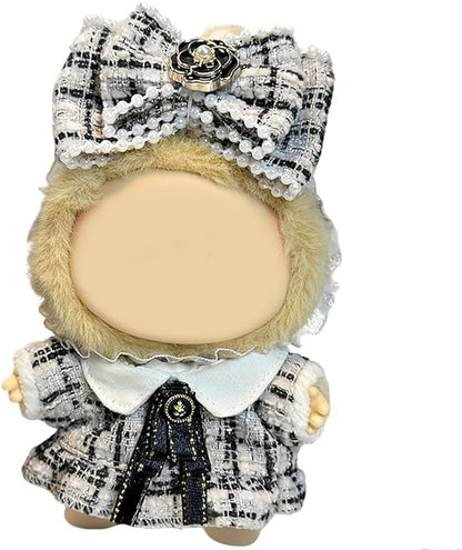 17cm Doll Clothes Set & Outfit - Cuddly Fashion Dresses with Accessories, Luxury Chic Doll Clothing & Plush Pullover Hoodie Doll Clothing DIY ,Just Clothes