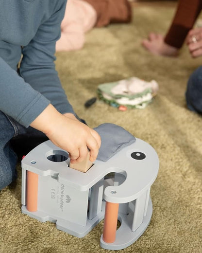Done by Deer Elphee Sorting Box - Wooden Shape Sorter Toy with Sturdy Handle to take Along - Montessori and Educational Wooden Toy Set - Develop Fine Motor Skills & Learning Shapes in a Fun Way!