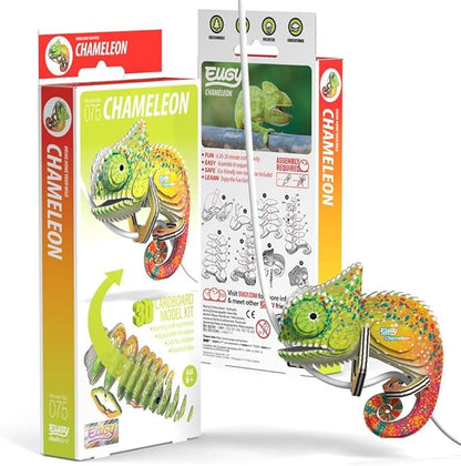 Eugy Chameleon 3D Puzzle, 31 Piece Eco-Friendly Educational Toy Puzzles for Boys, Girls & Kids Ages 6+
