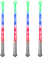 Sumind 4 Pieces Light up Wand Magic Light and Sound Toy Wizard Wands, Illuminating Witch Wand, Costume Accessory for Halloween Cosplay Birthday Party Favors(Clear Silver)