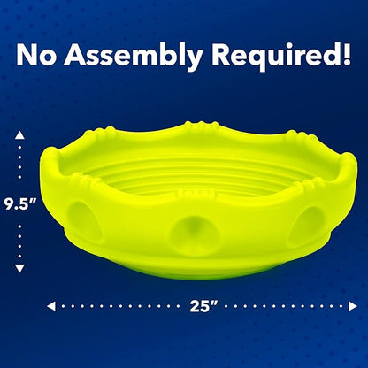 Simplay3 Two Sided Rock Around Wobble Disk and Climbing Dome for Toddlers and Kids - Rocking and Climbing - Indoor/Outdoor - Yellow/Green, Made in USA (1 Pack)