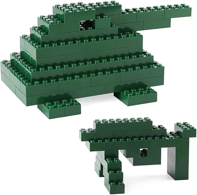 Feleph 2x4 Bricks Dark Green 320 Pieces Parts Classic Building kit Creative Play Set Basic Blocks Toy Accessories Compatible with 3001 Major Brands