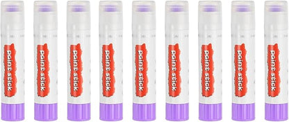 PATIKIL Tempera Paint Sticks, 9 Pcs Solid Tempera Paints Sticks Washable Bulk Markers Pen Quick Drying for Artists Beginners Art Supplies, Light Purple