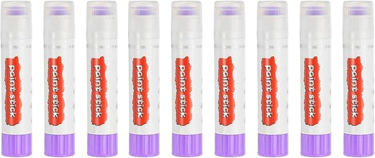 PATIKIL Tempera Paint Sticks, 9 Pcs Solid Tempera Paints Sticks Washable Bulk Markers Pen Quick Drying for Artists Beginners Art Supplies, Light Purple