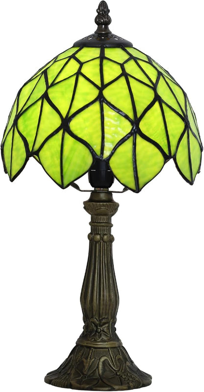 Tiffany lamp 8-inch Small Vintage-Style Stained Glass Table lamp mini Desktop Decorative Night Light Reading lamp for Bedroom Bedside and Study