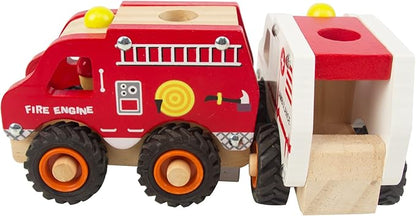 Wooden Push Car Toys for Infants 12-18 Months, 2 Pcs Baby Vehicle Toys Hand Push Car Toys for 1 Year Old Boys