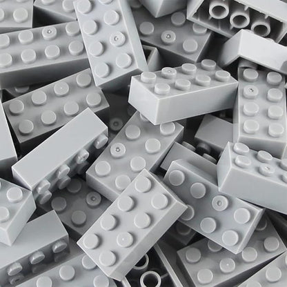 500 Piece Gray 2x4 Bricks Bulk, Classic Grey Building Block Flat, Compatible with Lego Parts and Pieces, MOC Building Bricks DIY Play Set for Kids Age 6+