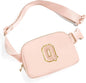 Gitus Gifts for 8 9 10 11 12 Year Old Girls Belt Bag Fanny Pack Crossbody Bags with Initial Letter Patch Cute Stuff Birthday Gifts for Teen Girls Women Personalized Trend Stuff (Coral Pink-Q)