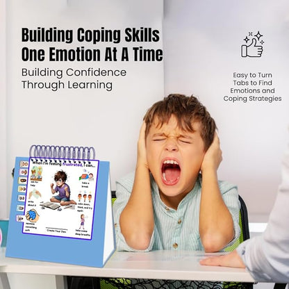 Thought-Spot I Know What to Do Expressive Faces feelings flip book for kids - Emotion Chart for Kids Reinforces Positive Behavior Serves as Emotions Wheel or Feelings Chart (Expressive Faces Flipbook)