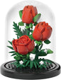 Eternal Love Home Bouquets Dust Cover Set Building Toy Creative Assembly Bonsai Tree, Ideal for Valentine's Anniversaries Birthday