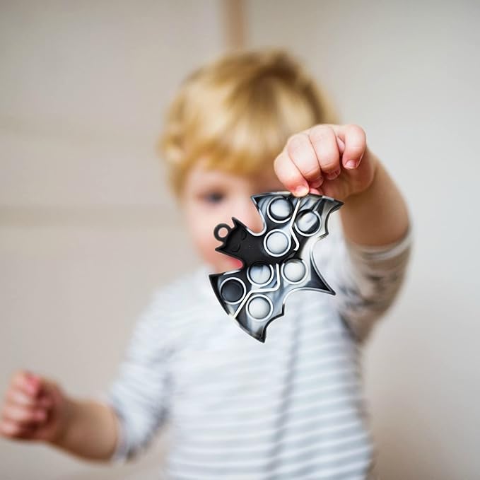 30Pcs Halloween Mini Pop Keychain Fidget Toy, Halloween Party Favors Supplies, Silicone Mini Pop Toys Bulk for Kids Anxiety Stress Reliever for Adults