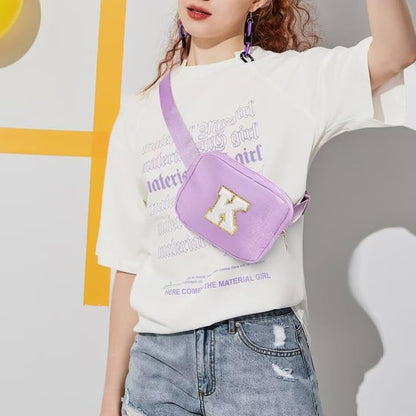 YOOLIFE Birthday Gifts for 4 5 6 7 8 9 10 11 12 13 14 Year Old Girls - Initial Fanny Pack Belt Bag Purse for Girls Teens Daughter Sister Niece, Personalized Trendy Stuff for Teen Girl Kids | Purple Y