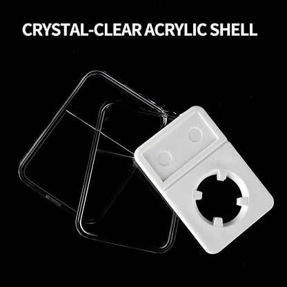 10-Pack 18mm Coin Slab Display Holder, Clear Acrylic Storage Case for Seated Liberty, Barber, Winged Liberty (Mercury), Roosevelt Dimes and Other 18mm Coins, Four-Point Fixation Coin Collection Box