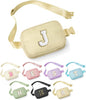 YOOLIFE Friendship Birthday Gift for Women - Khaki Initial Crossbody Belt Bag J