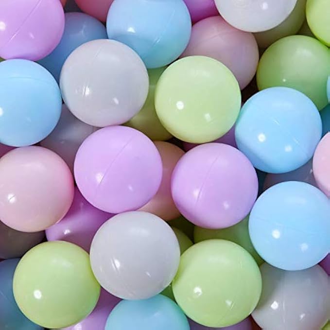 PlayMaty Ball Pit Balls - 2.75inches Plastic Phthalate & BPA Free Balls Crush Proof Stress Balls Swim Pit Fun Toy with Storage Bag for Baby Playhouse Birthday Party DecorationPack of 50